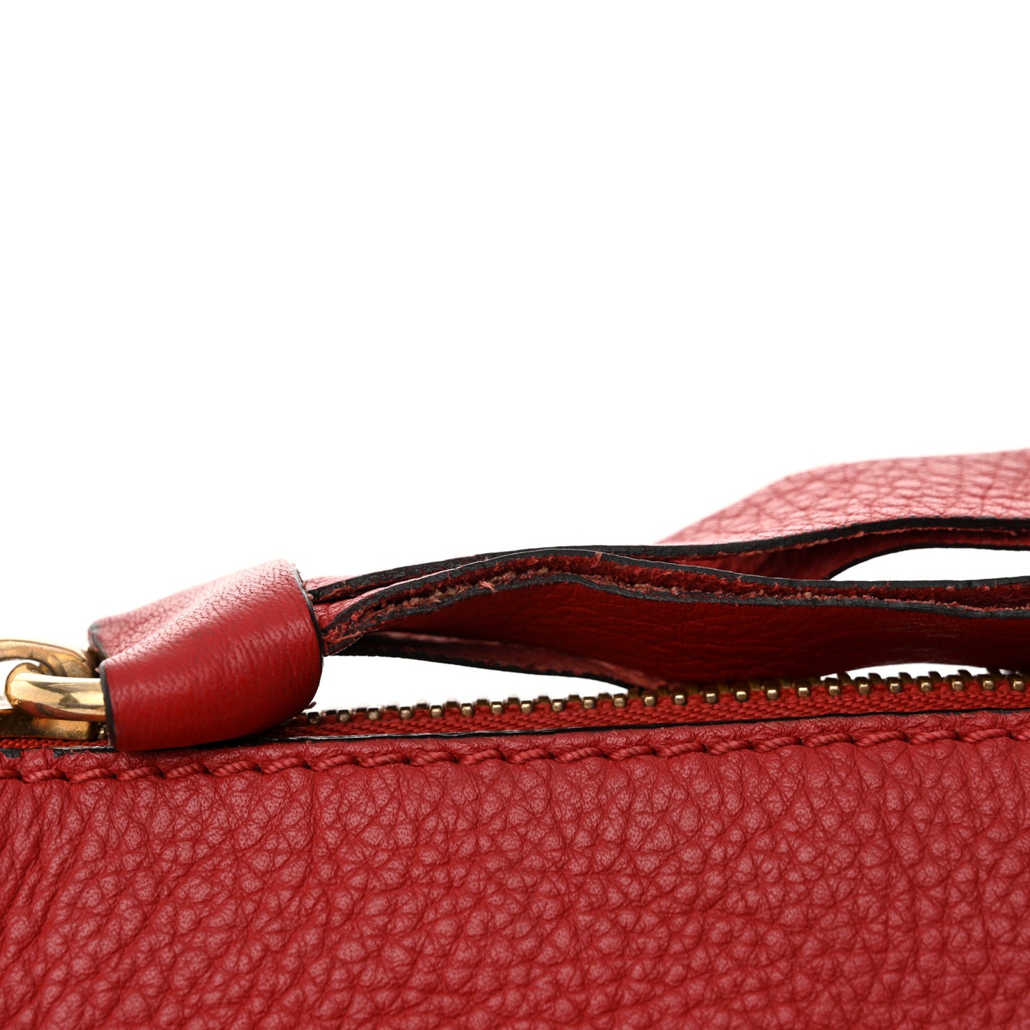 Calfskin Medium Marcie Satchel Peony Red