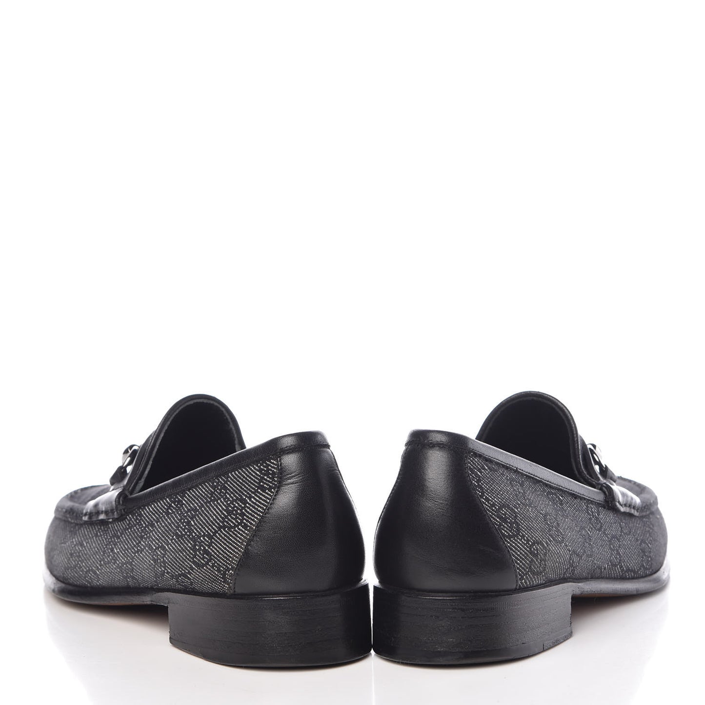 Monogram Calfskin Mens Horsebit Loafers 8.5 Navy
