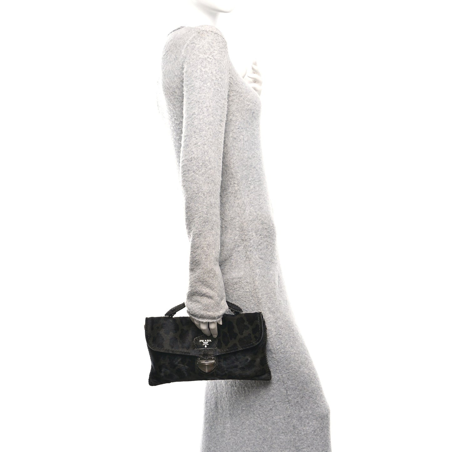 Cavallino Leopard Print Pushlock Envelope Clutch Mimetico