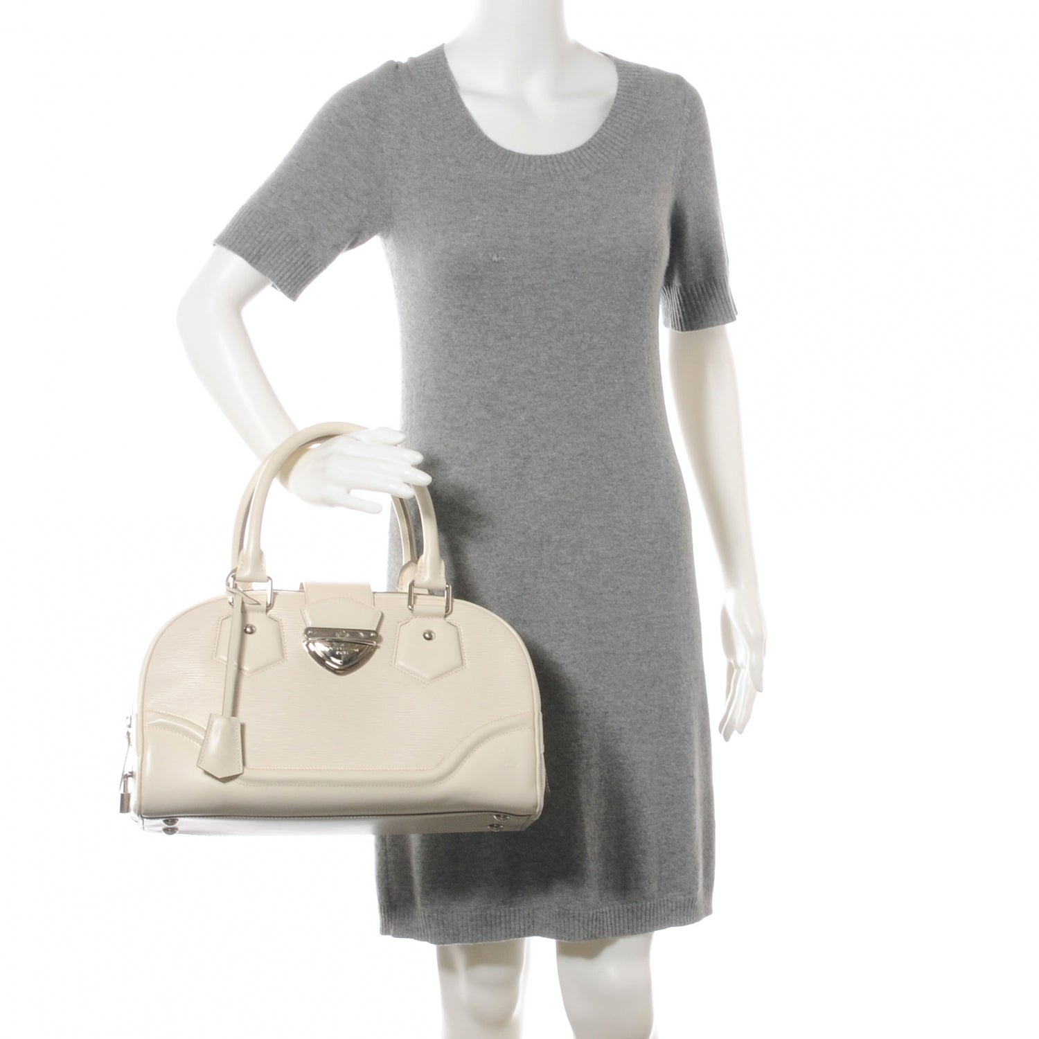 Louis Vuitton Epi Bowling Montaigne GM Ivory 2 of 7