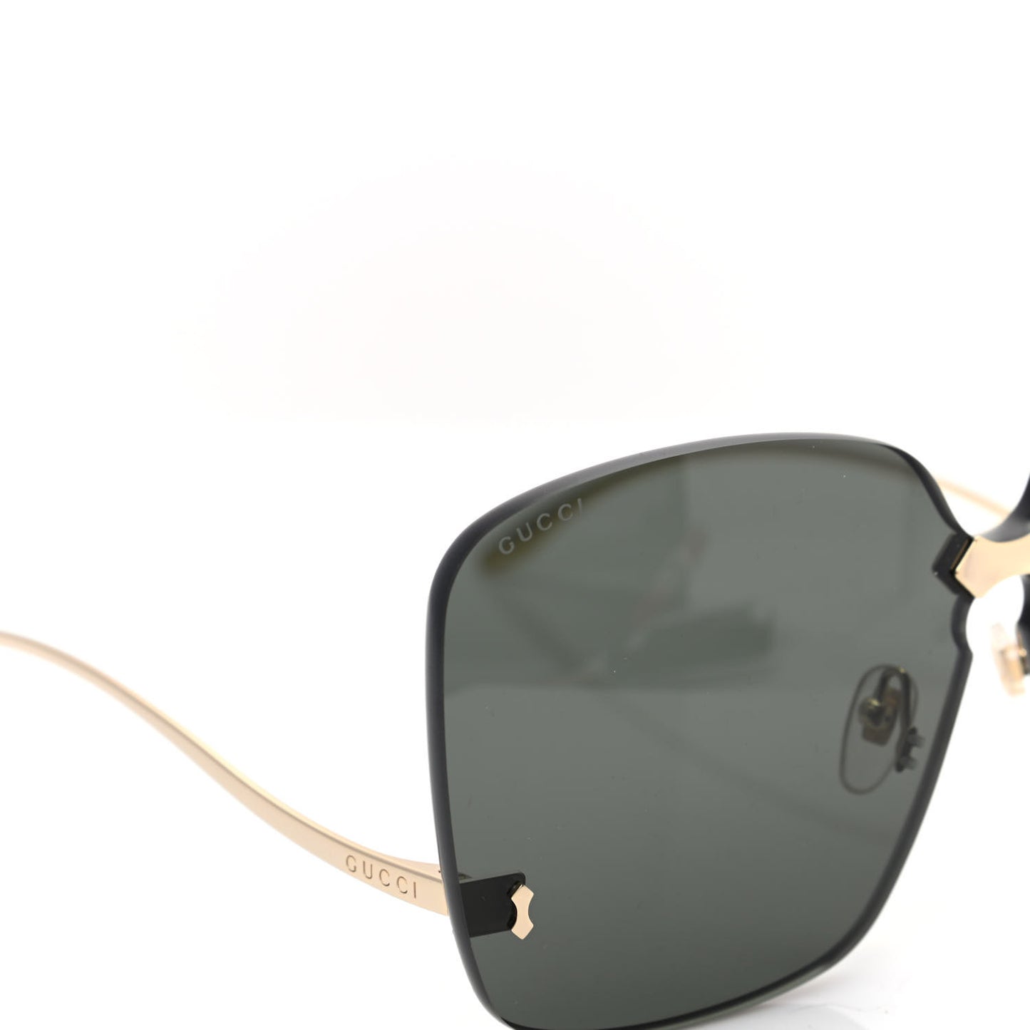 Metal Rimless Sunglasses GG0352S Gold