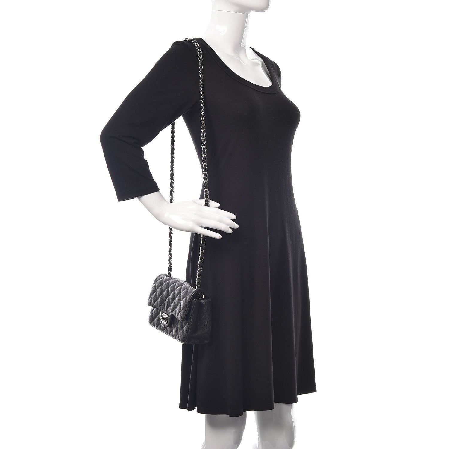 Chanel Caviar Quilted Mini Rectangular Flap Black 2 of 11
