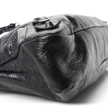 Balenciaga Agneau Arena Classic Hardware Le City First Bag Black 10 of 11