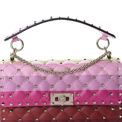 Valentino Garavani Lambskin Stripe Intarsia Medium Rockstud Spike Shoulder Bag Multicolor 11 of 11