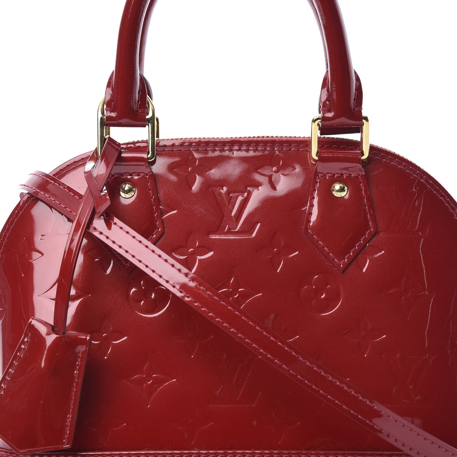 Louis Vuitton Vernis Alma BB Pomme D'Amour 8 of 10