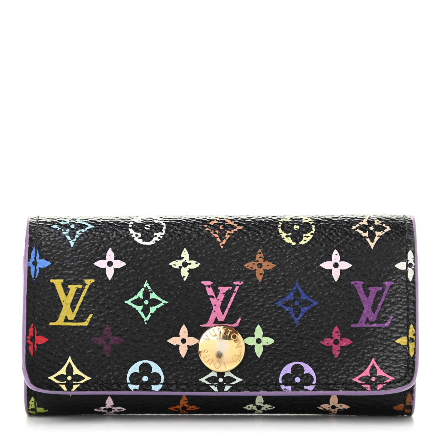 Monogram Multicolor Multicles 4 Key Holder Black Violet