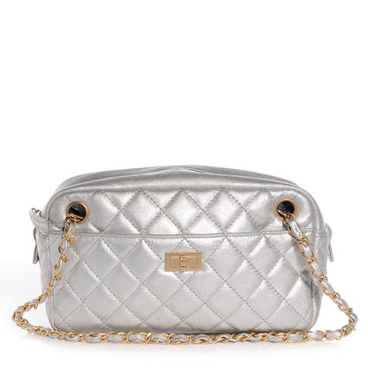 Chanel Calfskin Small Reissue Camera Case Metallic Silver 1 of 7