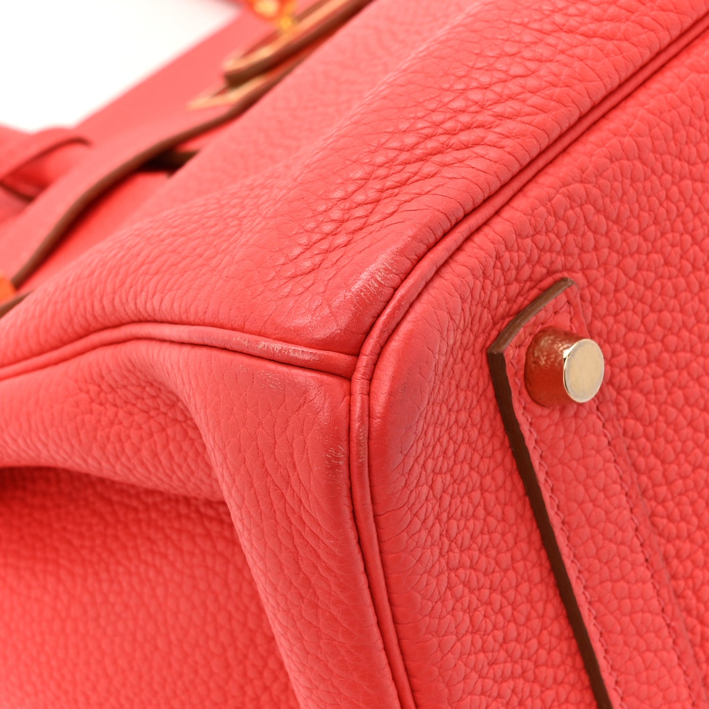 Togo Birkin 35 Rouge Pivoine