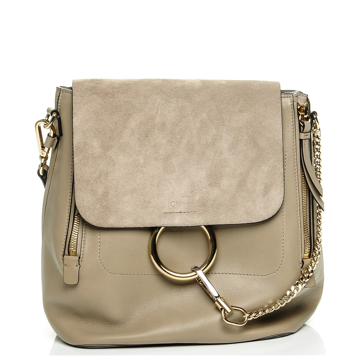 Chloe Suede Calfskin Medium Faye Backpack Motty Grey 1 of 6