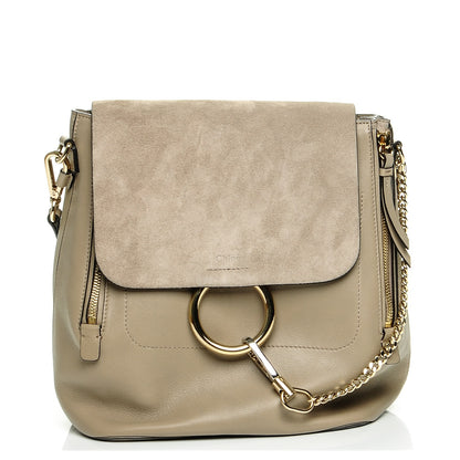Chloe Suede Calfskin Medium Faye Backpack Motty Grey 1 of 6