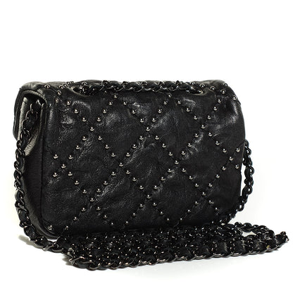 Chanel Lambskin Studded Metal Beauty Mini Flap Black 6 of 14