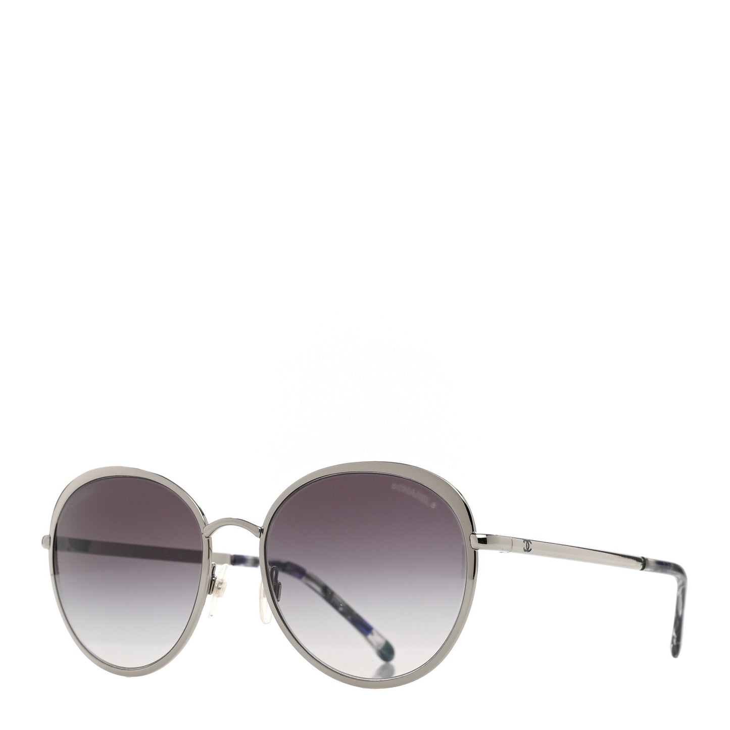 Round Spring Sunglasses 4206 Black Silver