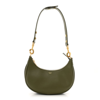 Celine Smooth Calfskin Medium Strap Ava Shoulder Bag Dark Olive 1 of 10