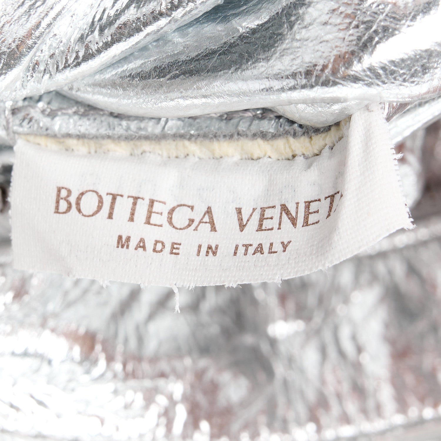 Bottega Veneta Metallic Lambskin Padded Cassette Crossbody Bag Silver 7 of 13