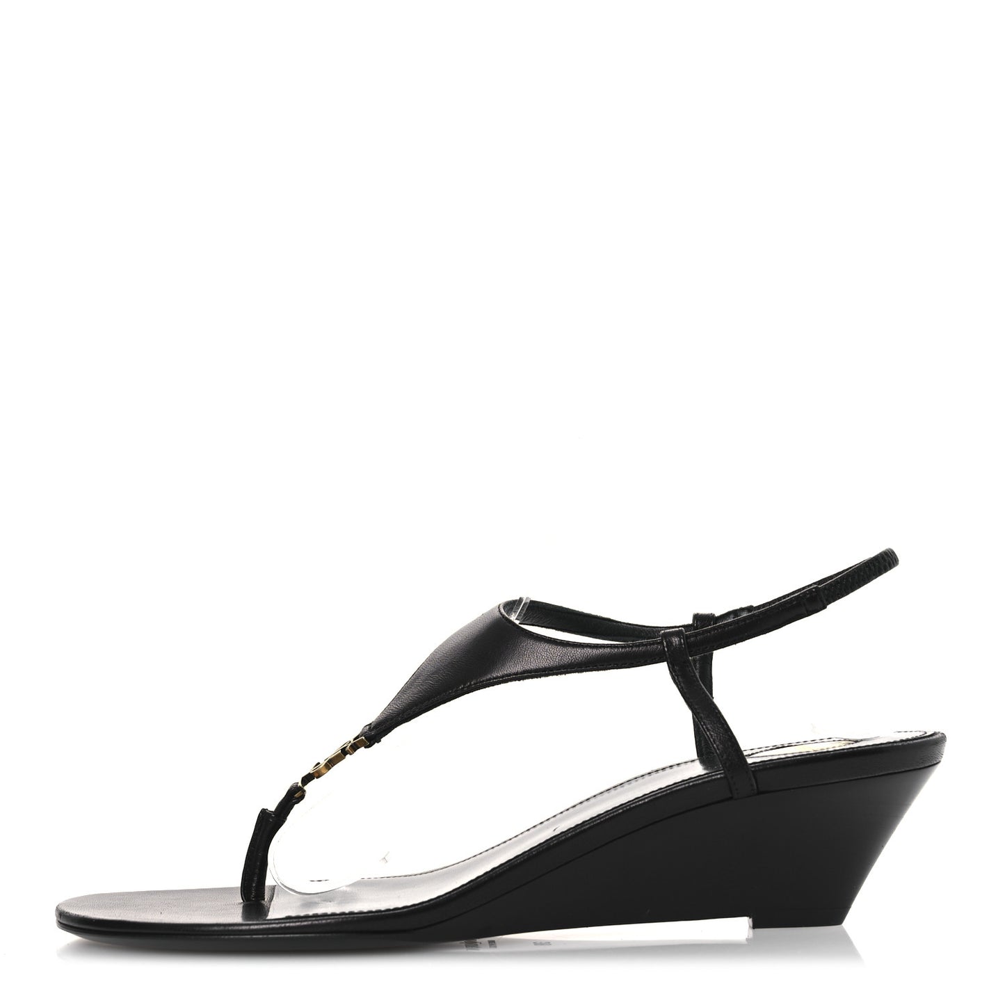 Smooth Calfskin Cassandra Monogram Sandals 38 Black