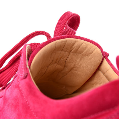 Christian Louboutin Veau Velours Louis Junior Spikes Flat Sneakers 41 Rosa 10 of 10
