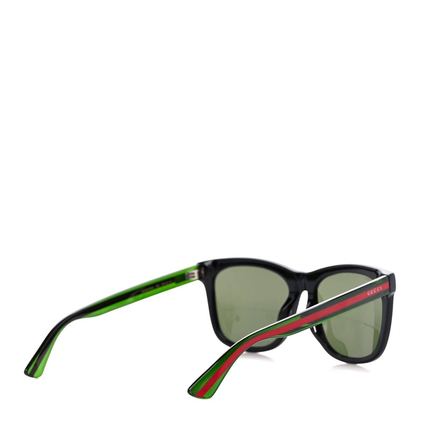 Acetate Square Frame Web Sunglasses GG0702SKN Black