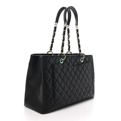 Chanel Caviar Quilted XL Grand Shopping Tote GST Black 3 of 11