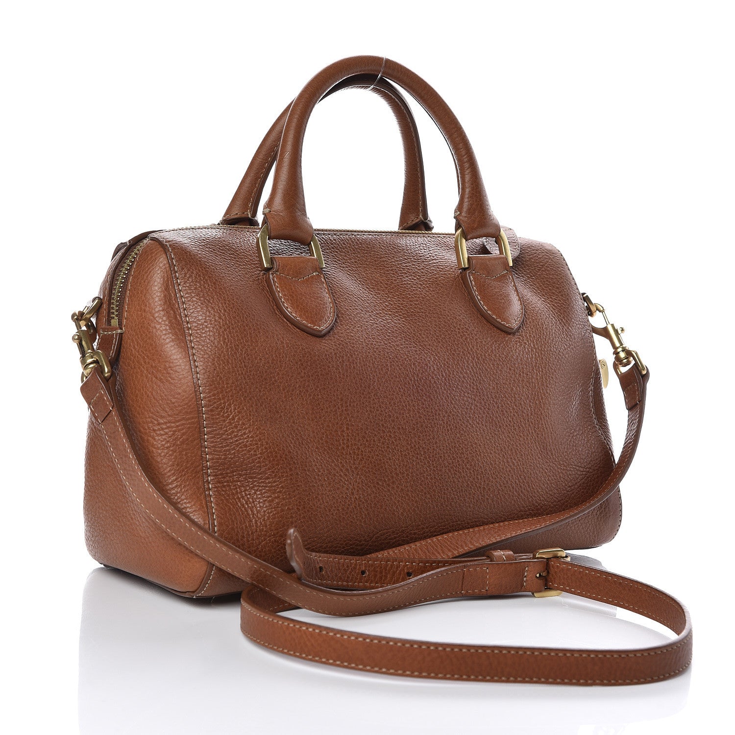 Mulberry Natural Leather Small Del Rey Satchel Oak 3 of 9