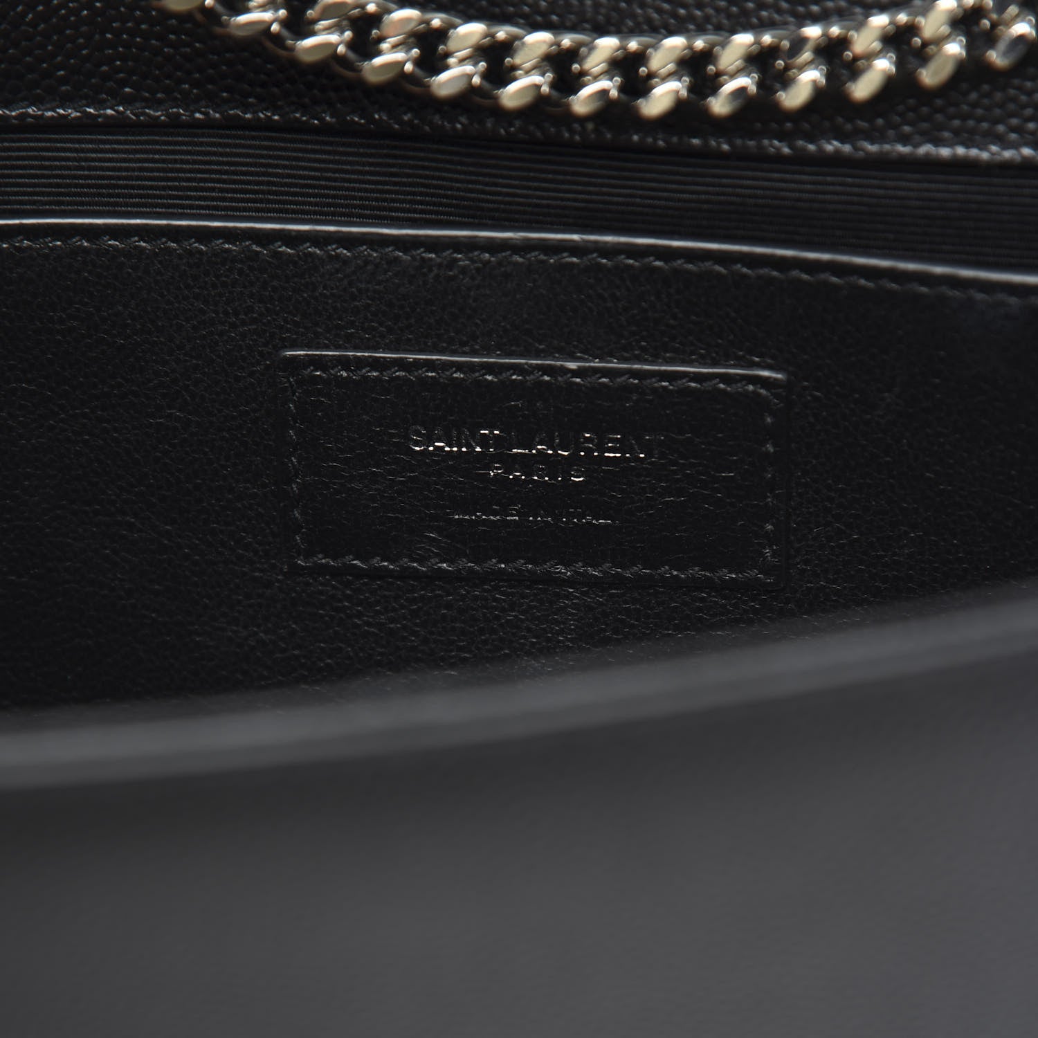 Saint Laurent Grain De Poudre Medium Classic Monogram Kate Satchel Black 6 of 9