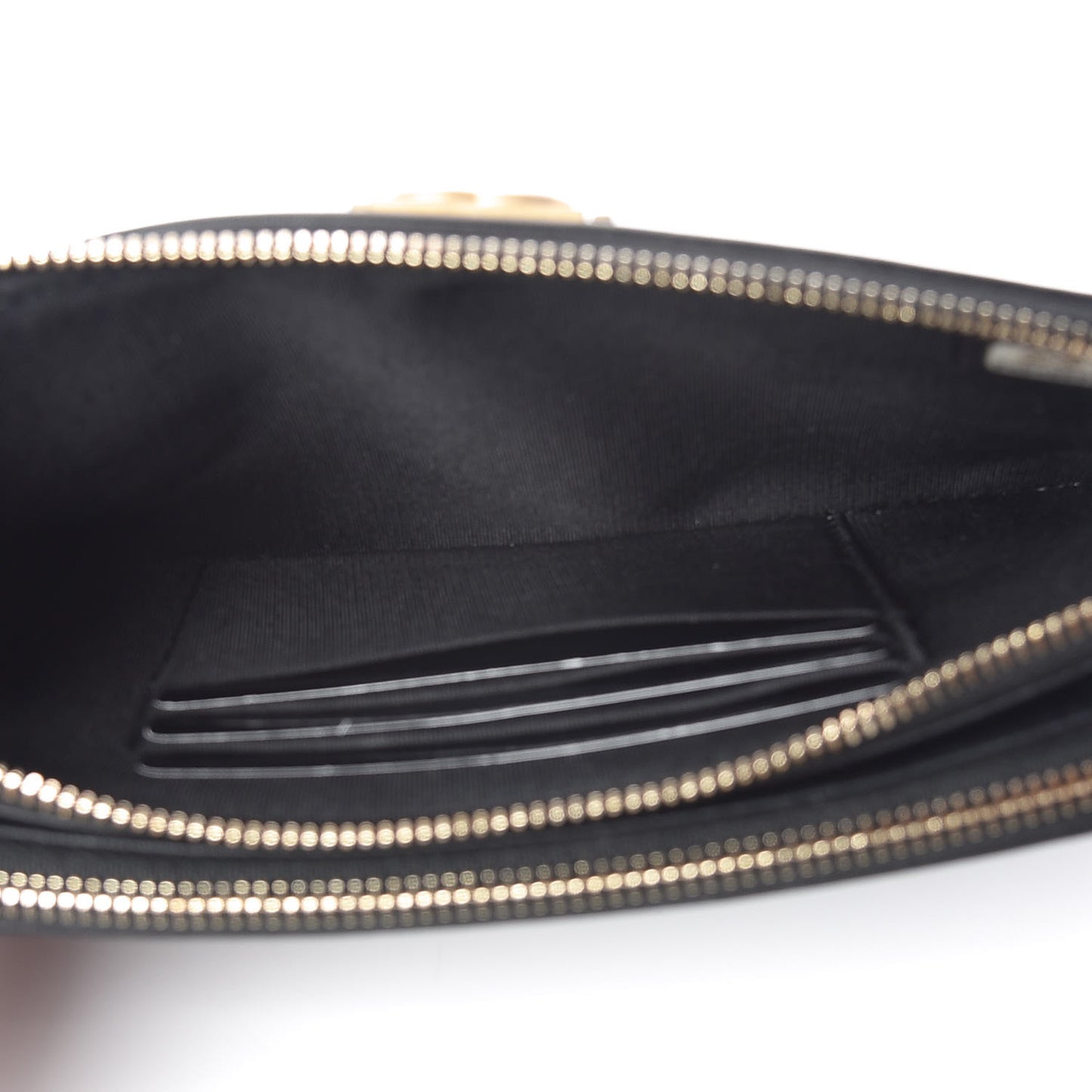 Lambskin Quilted Small Boy Clutch With Chain Black