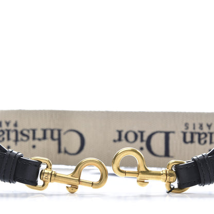 Christian Dior Canvas Embroidered Shoulder Strap Blue 3 of 6