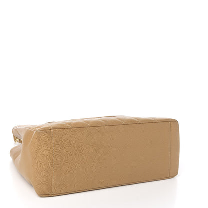 Chanel Caviar Quilted Grand Shopping Tote GST Beige 3 of 11