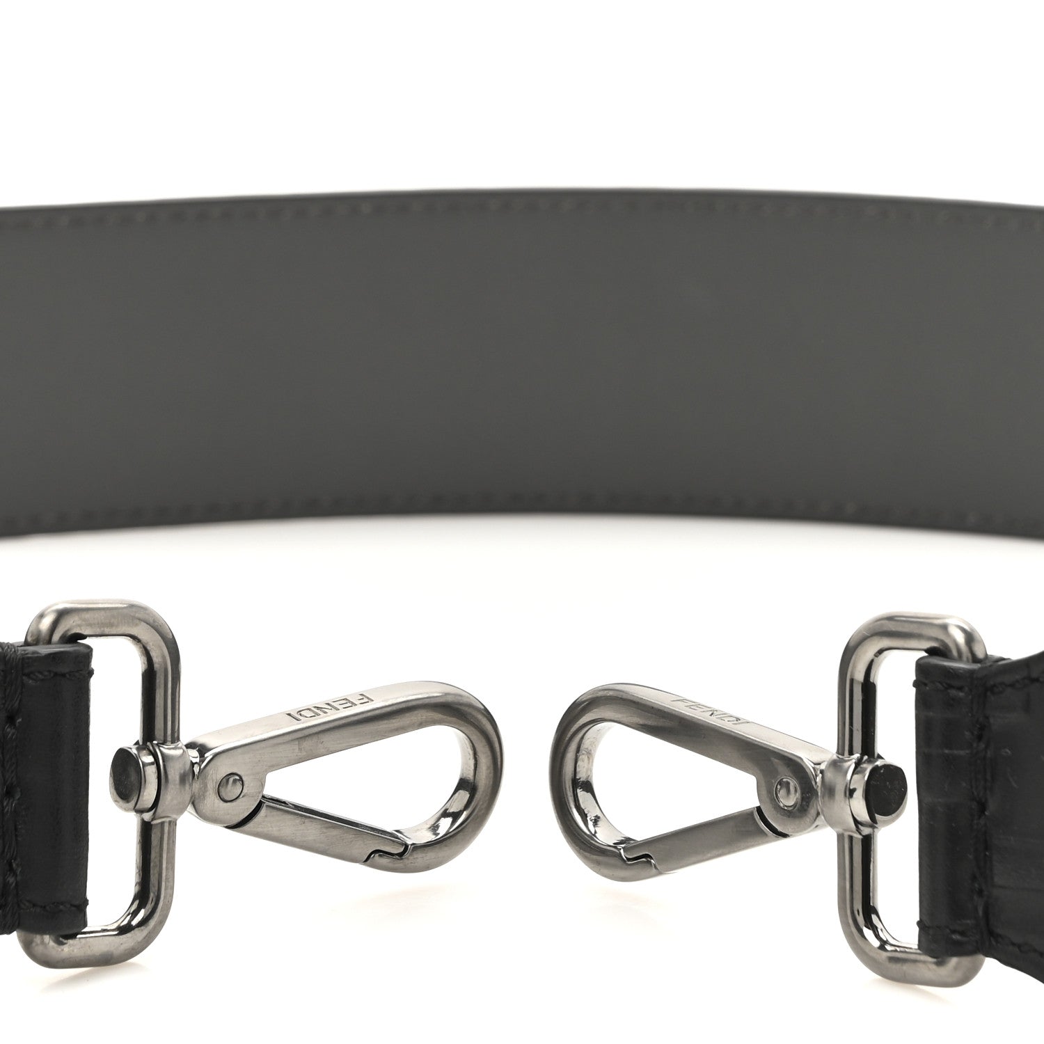 Fendi Vitello Grace FF 1974 Embossed Strap You Black 3 of 5