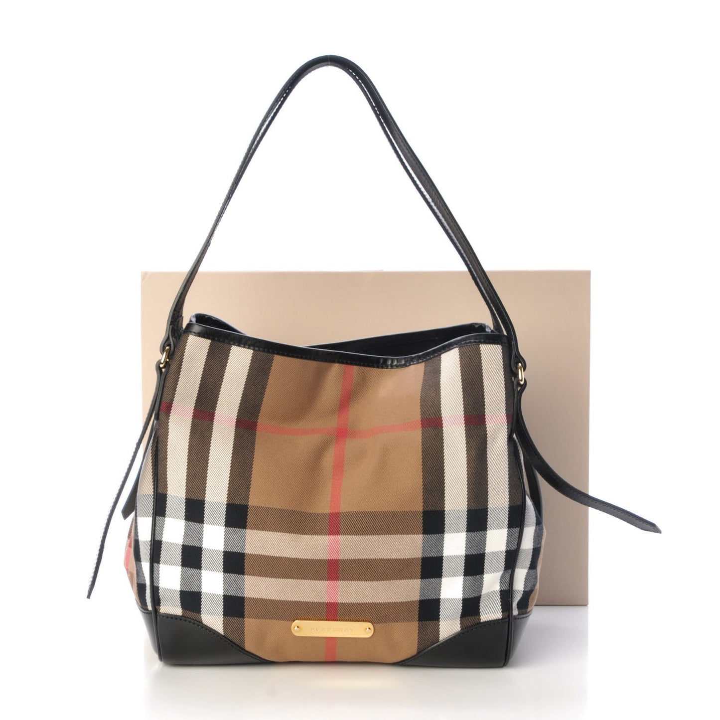 House Check Small Canterbury Tote Black