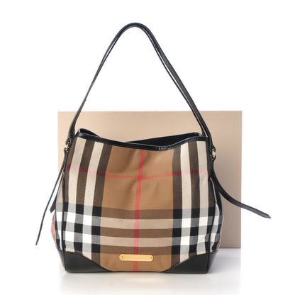 Burberry House Check Small Canterbury Tote Black 9 of 9