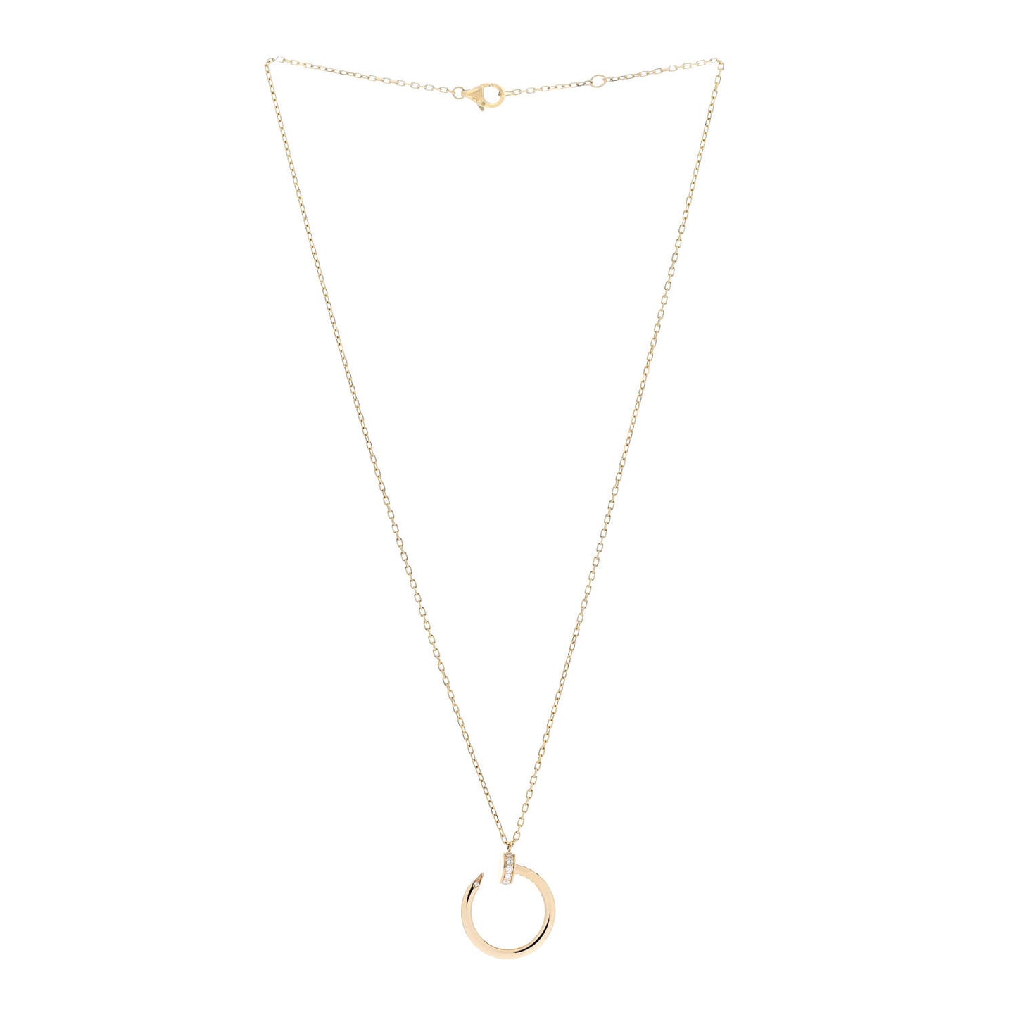 18K Yellow Gold Diamond Juste Un Clou Pendant Necklace