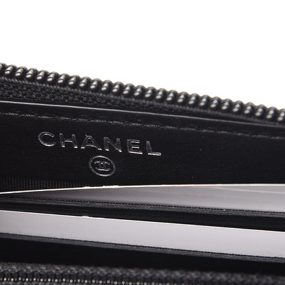 Chanel Caviar Quilted Small Boy Zip Around Wallet Black 6 of 9