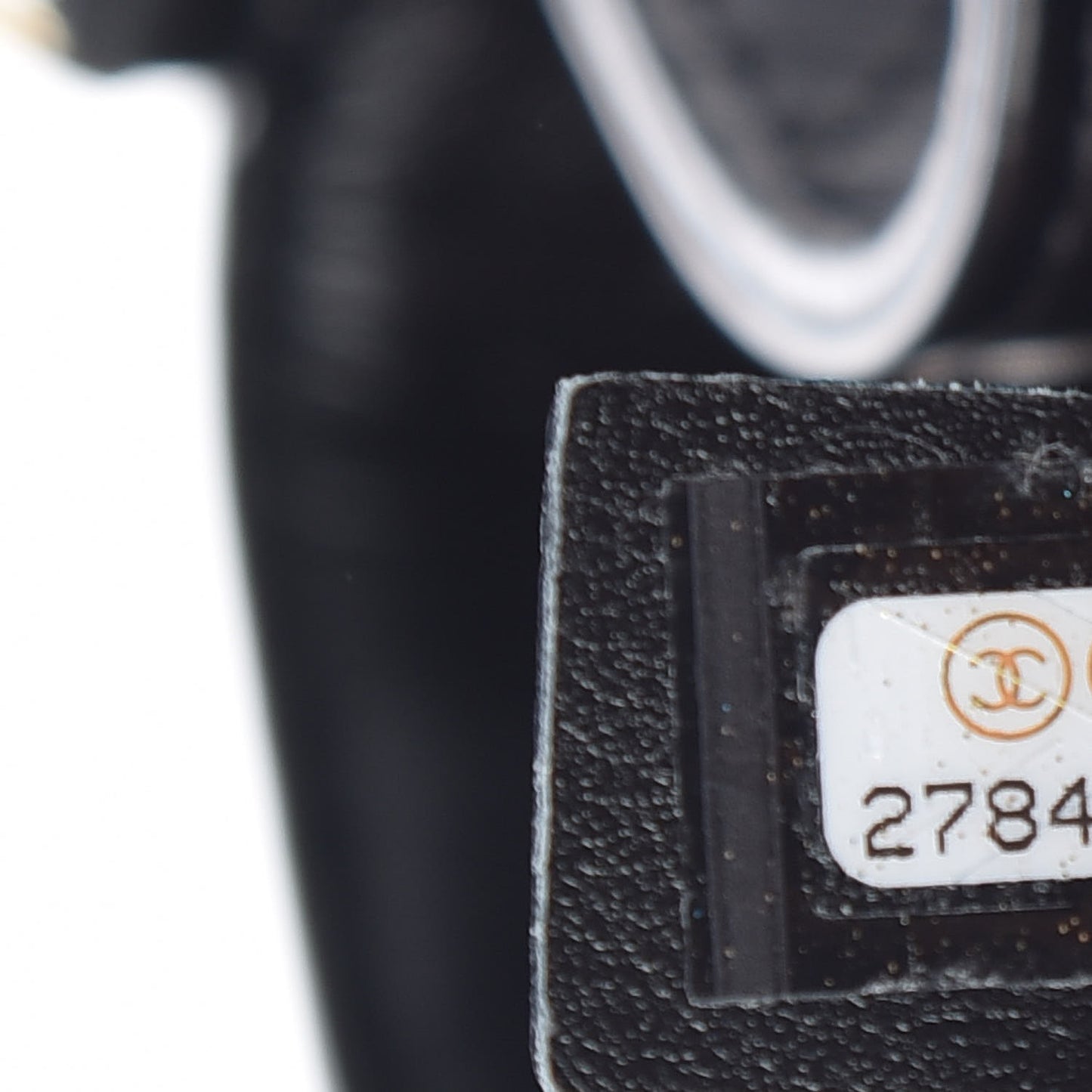 Calfskin Stitched Drawstring Bag Black