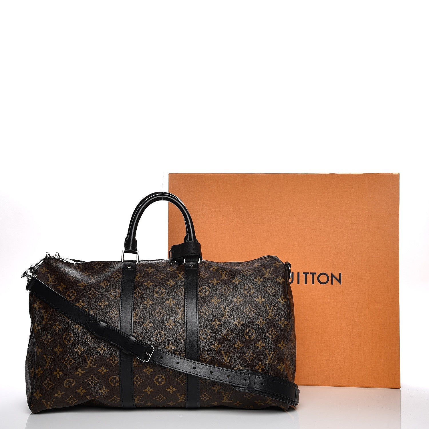 Louis Vuitton Monogram Macassar Keepall Bandouliere 45 8 of 8