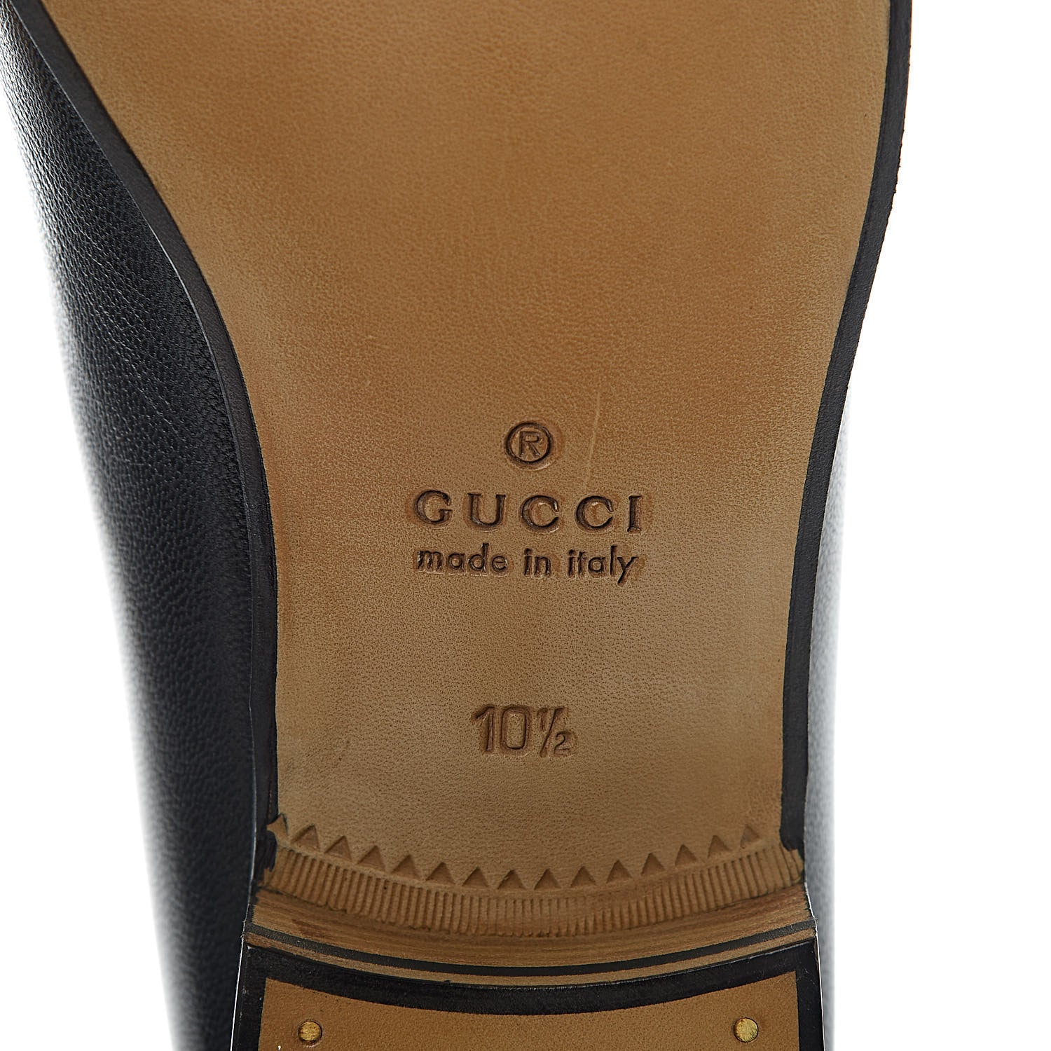 Gucci Goatskin Mens Horsebit Loafers 10.5 Black 6 of 9