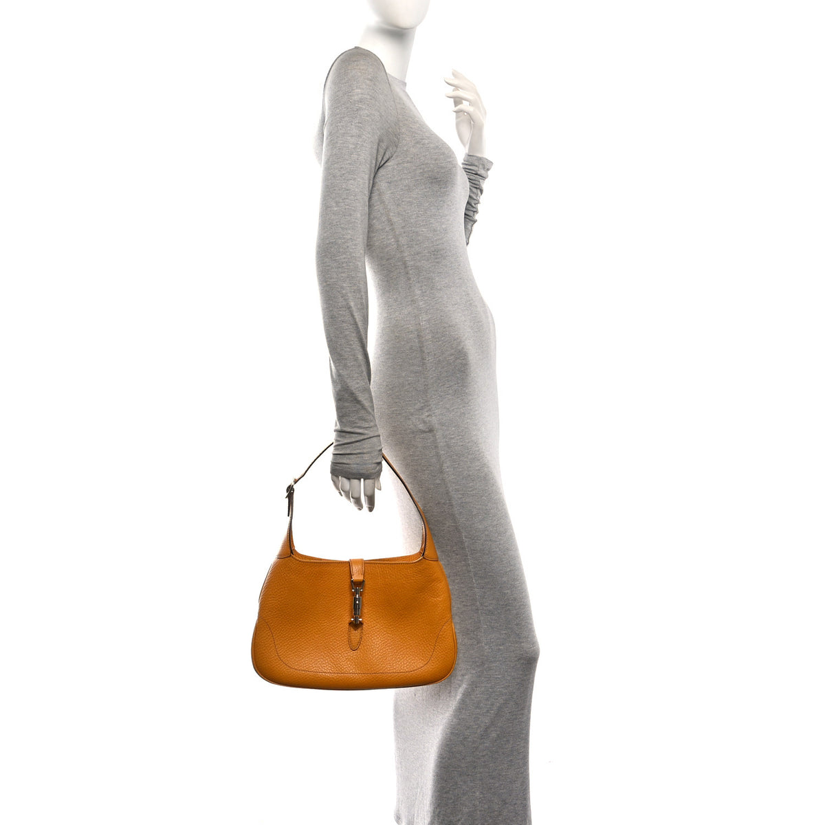 Gucci Soft Grained Calfskin Jackie O Hobo Orange 2 of 10
