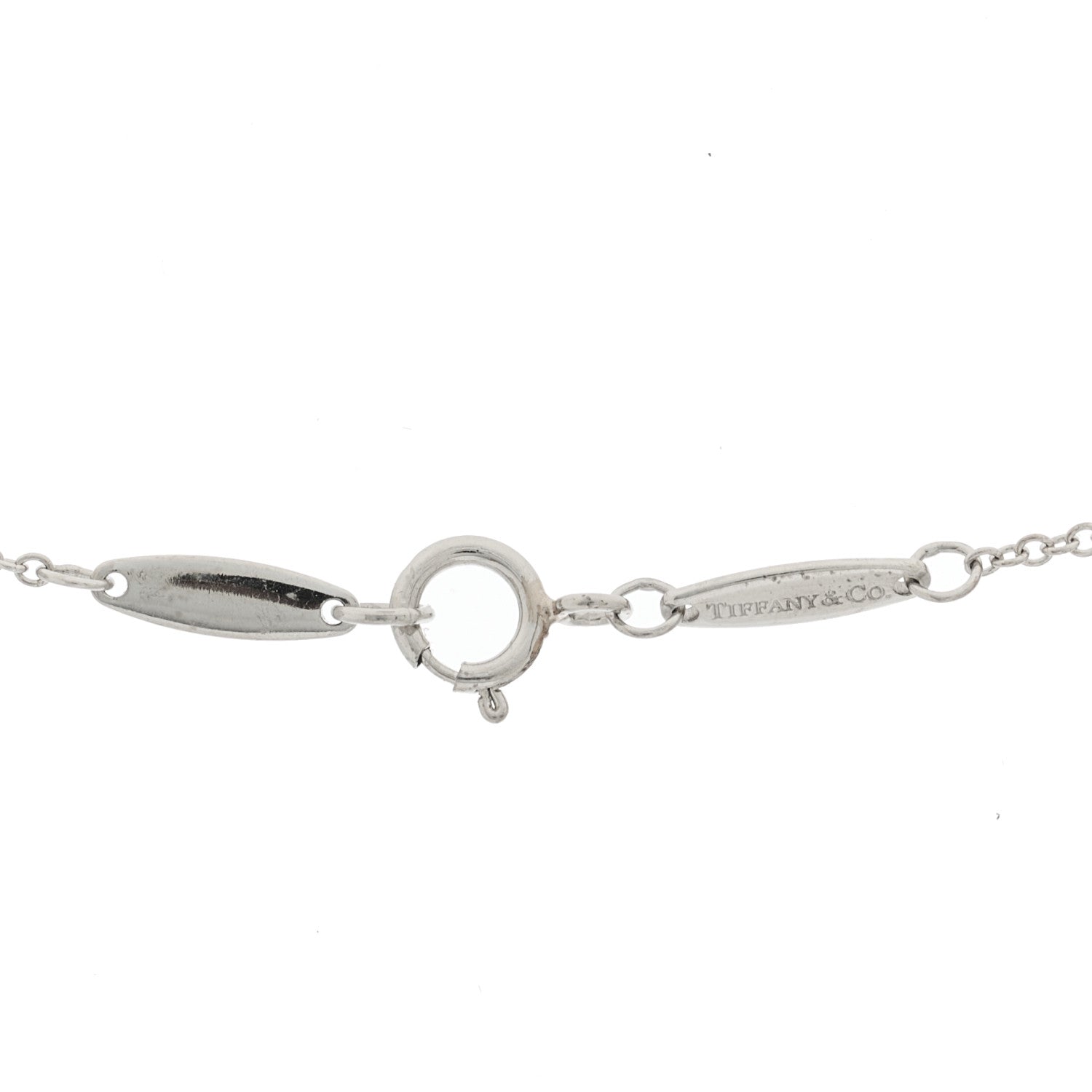 Tiffany Platinum Diamond .17ct Elsa Peretti Diamonds By The Yard Pendant Necklace 8 of 11