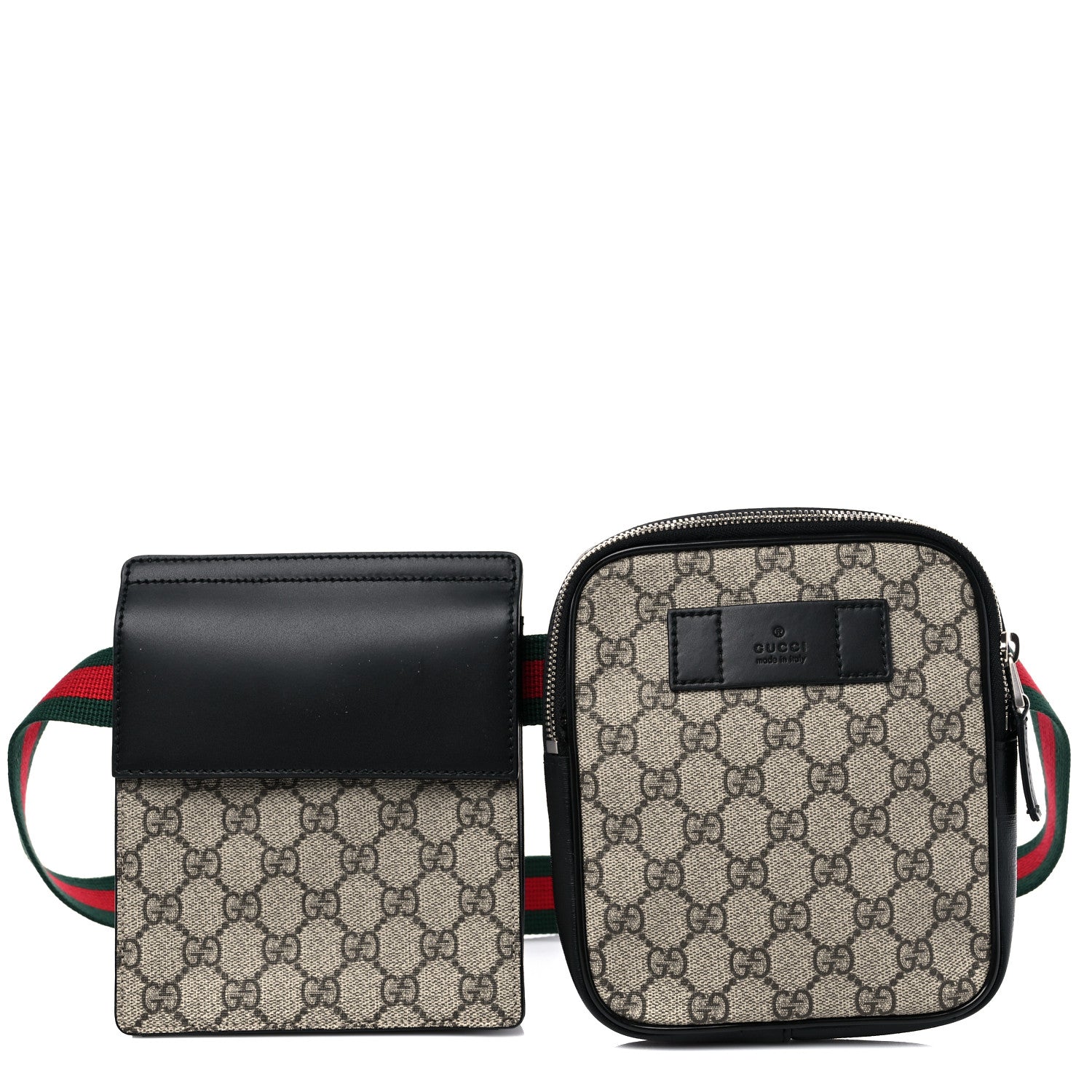 Gucci GG Supreme Monogram Web Belt Bag Dark Brown 1 of 10