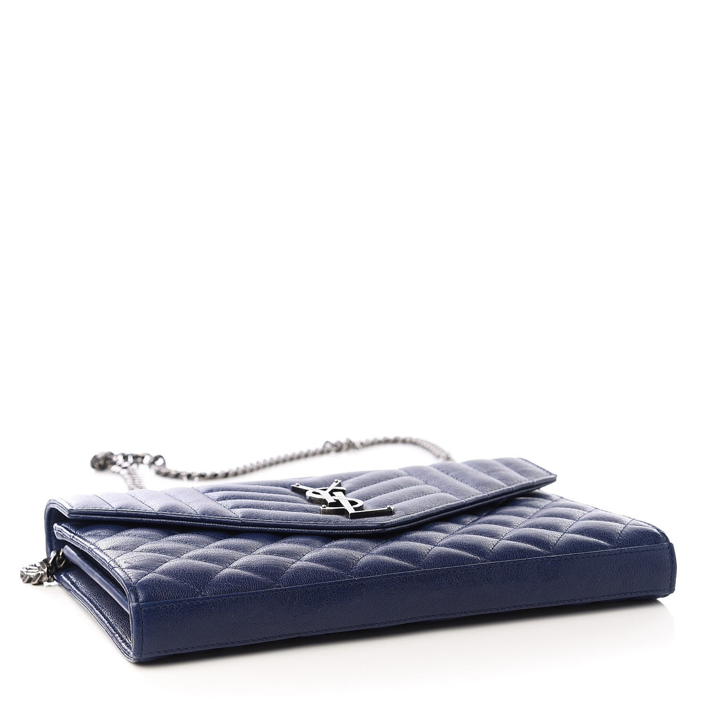 Sheepskin Tri-Quilt Monogram Envelope Chain Wallet Marinette