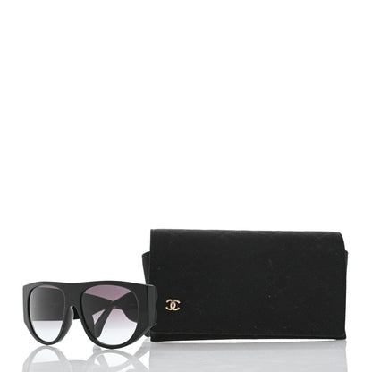 Chanel Acetate Quilted CC Pilot Sunglasses 71465 Black 8 of 8