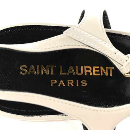 Saint Laurent Vendome Bianca 85 Platform Sandals 41 Pearl 8 of 9