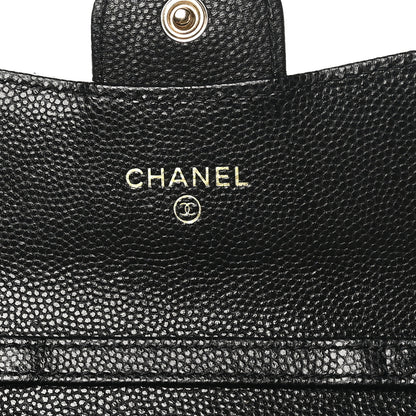 Chanel Caviar Quilted Flap Card Holder On Chain Black 6 of 12