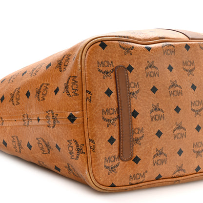 MCM Visetos Large Liz Reversible Shopper Tote Cognac 14 of 17