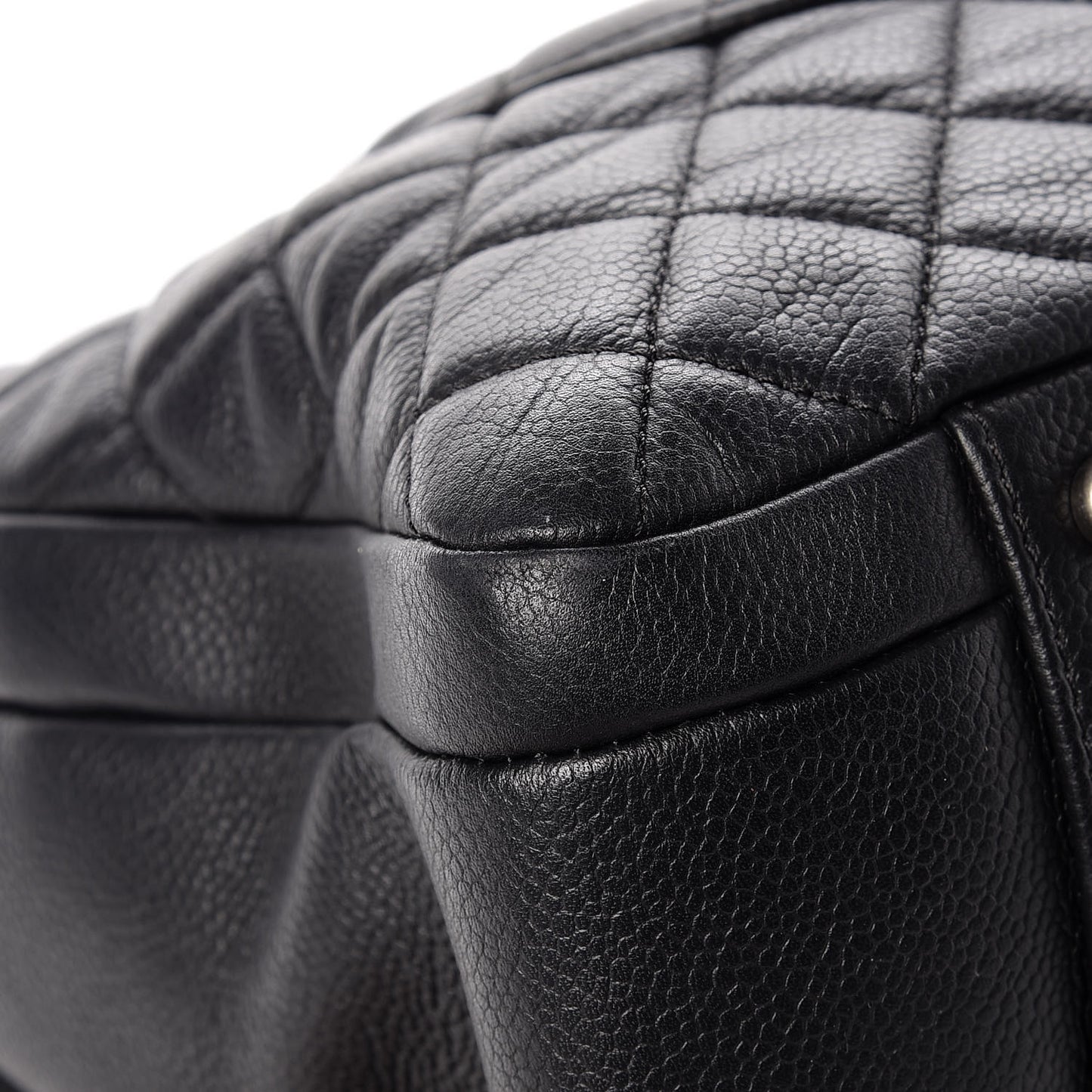 Caviar Quilted Urban Companion Shopping Tote Black