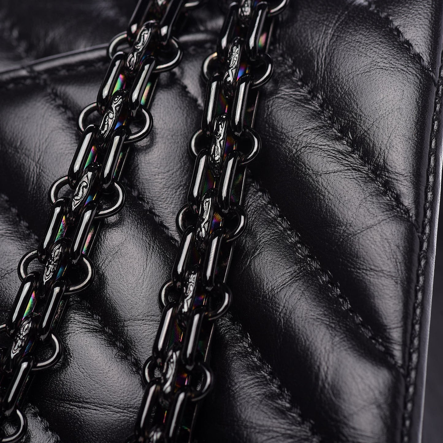 Aged Calfskin Chevron Quilted 2.55 Reissue Mini Flap So Black