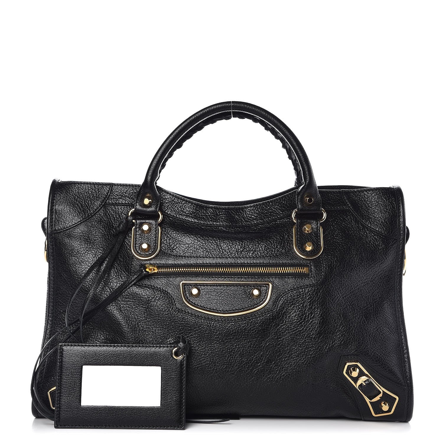 Balenciaga Chevre Gold Metallic Edge Hardware City Black 1 of 7