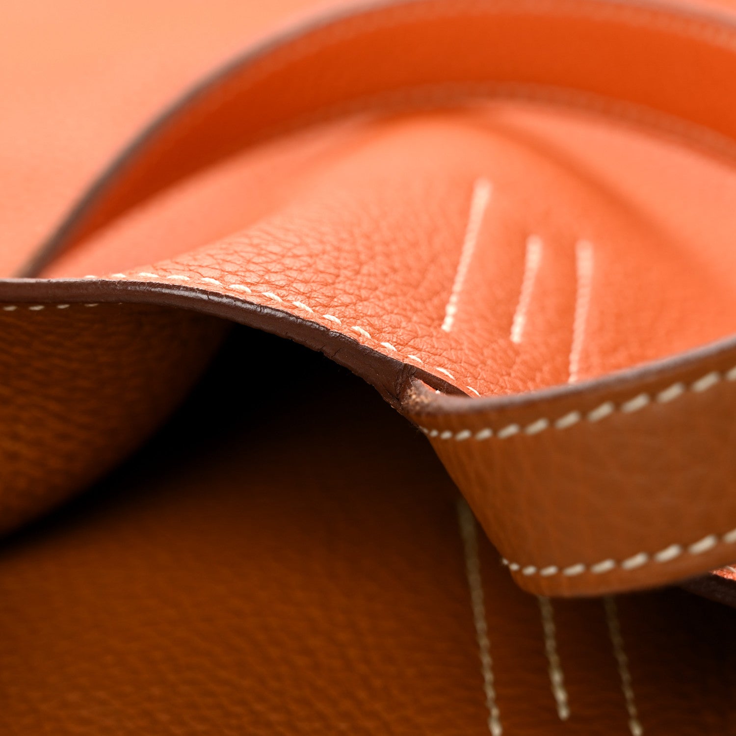 Hermes Taurillon Clemence Double Sens 45 Reversible Tote Orange Gold 17 of 17