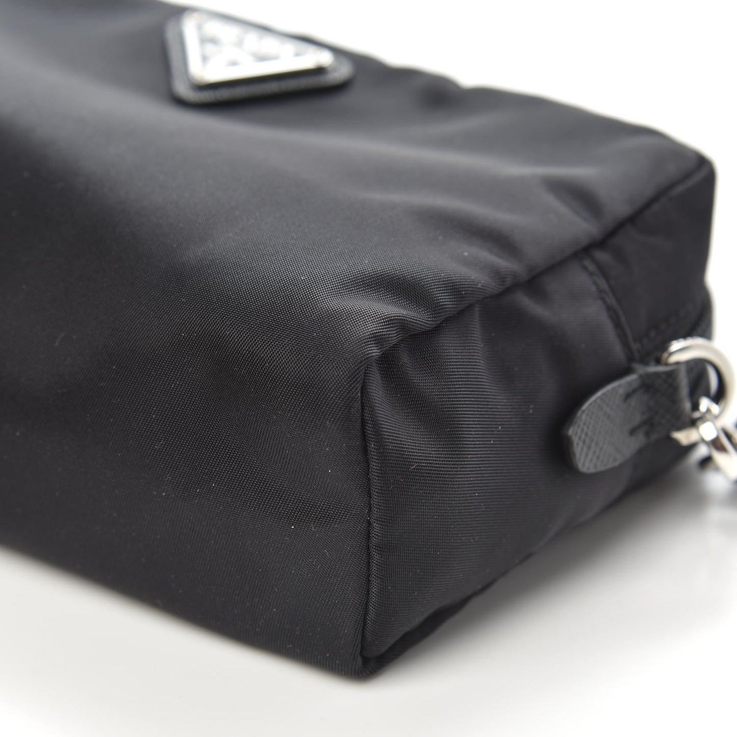Tessuto Nylon Saffiano Wristlet Black