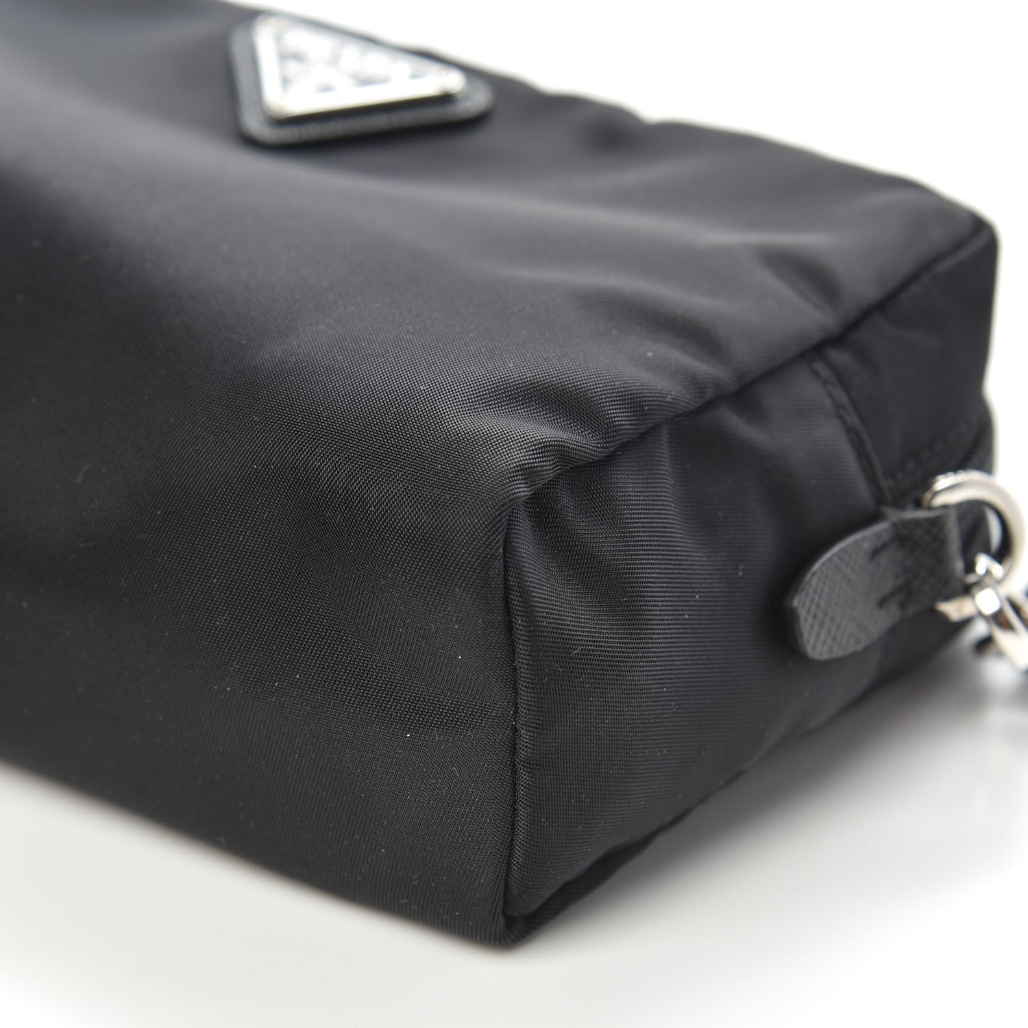 Prada Tessuto Nylon Saffiano Wristlet Black 8 of 8