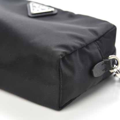 Prada Tessuto Nylon Saffiano Wristlet Black 8 of 8